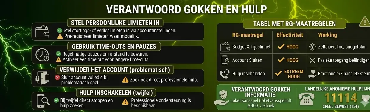 Verantwoord gokken bij Instasino en hulp via Loket Kansspel AGOG en hulplijn 1114